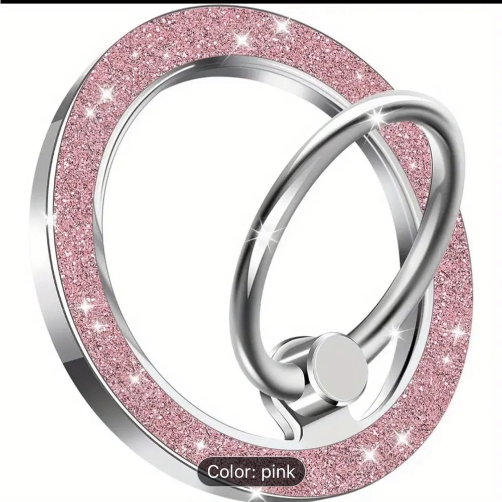 Shimmering Magnetic Phone Ring GripGlittering Stand for iPhone and SamsungGalaxy